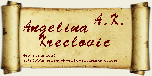 Angelina Kreclović vizit kartica